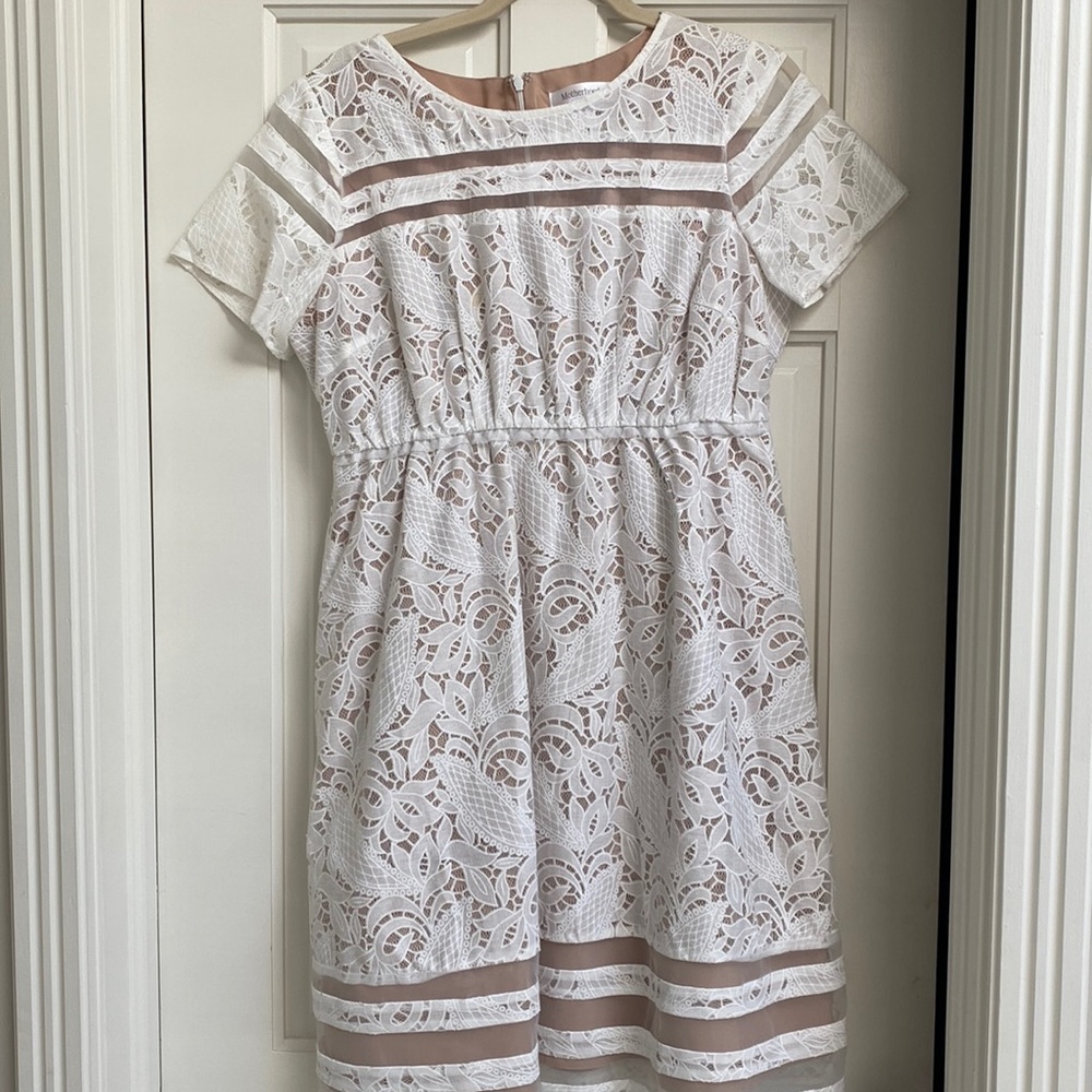 Motherhood Maternity White Lace Dress